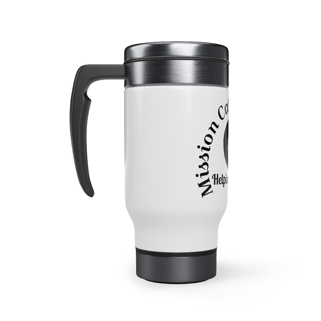 Stainless Steel Travel Mug with Handle, 14oz - Image 3